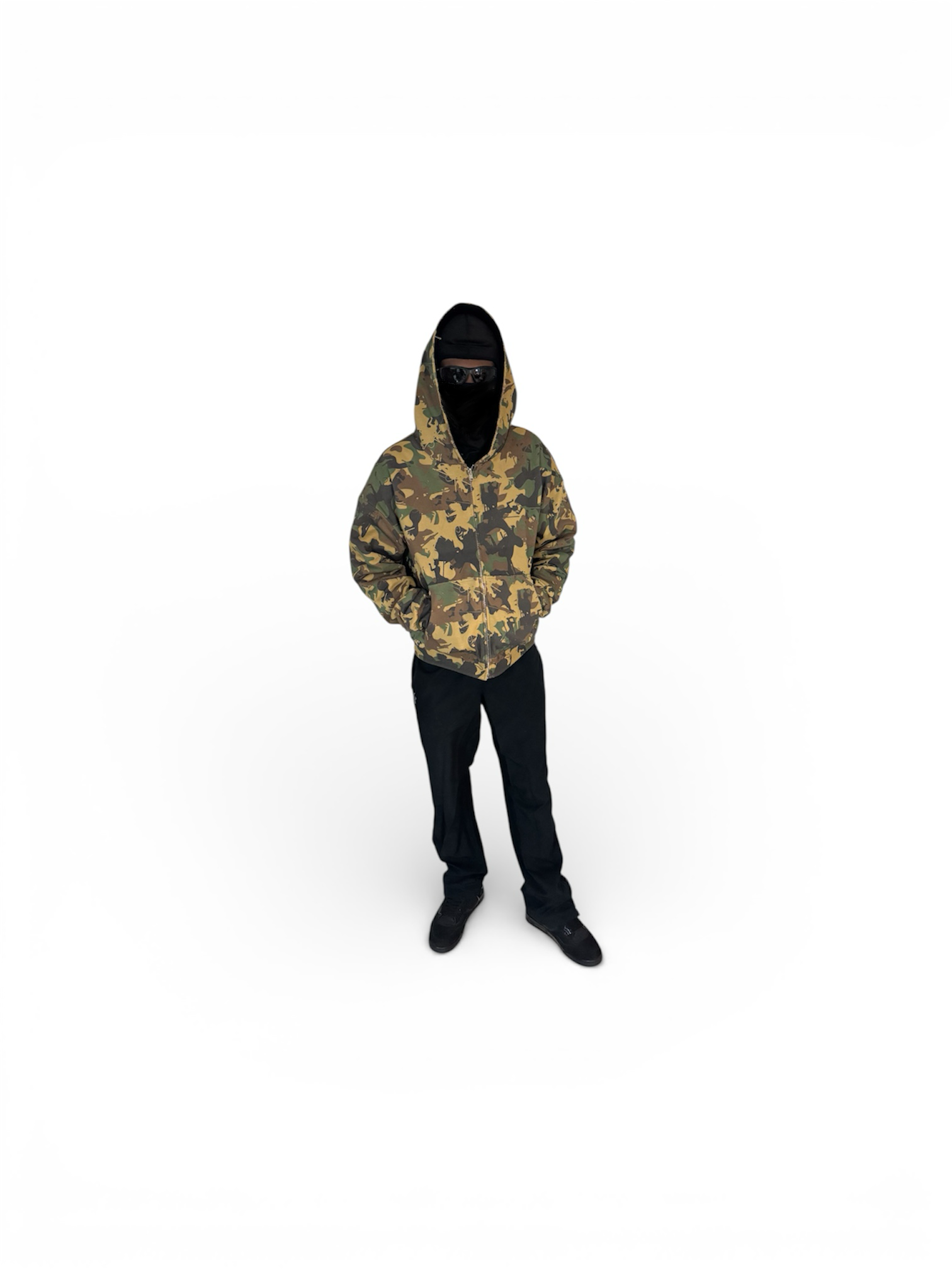 Ugly World Camouflage stripper reversible Zip up hoodie