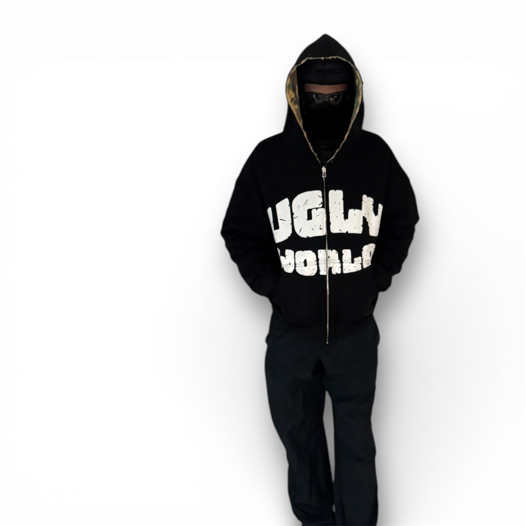 Ugly World Camouflage stripper reversible Zip up hoodie