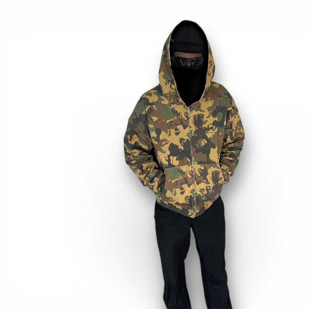 Ugly World Camouflage stripper reversible Zip up hoodie