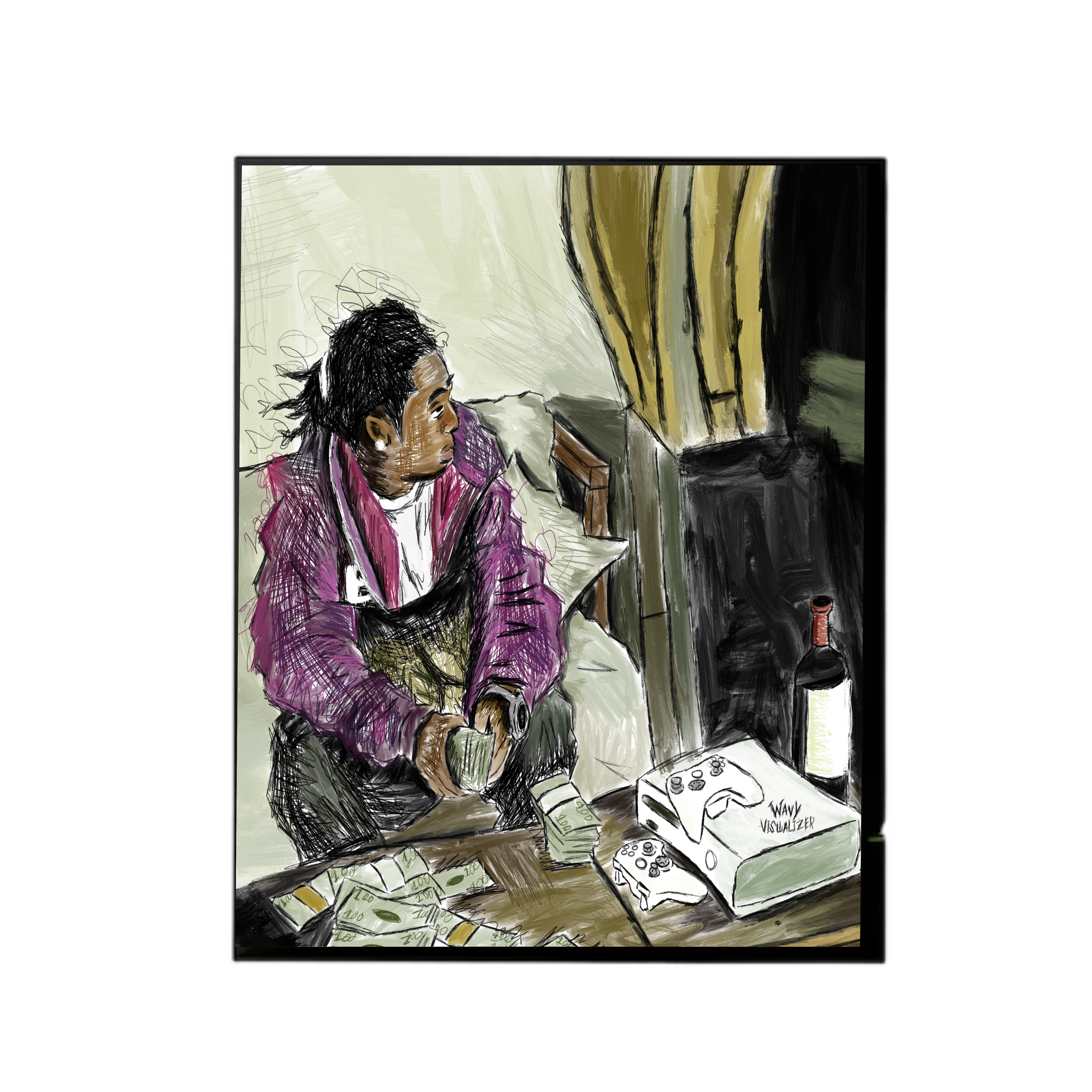 Lil Wayne chilling print