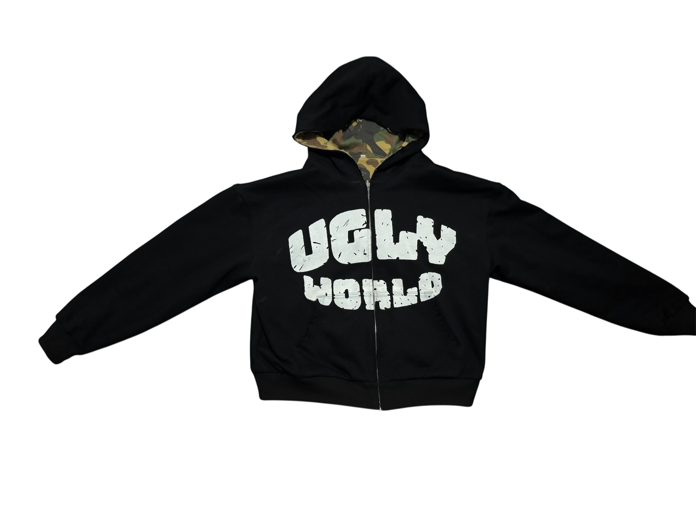 Ugly World Camouflage stripper reversible Zip up hoodie
